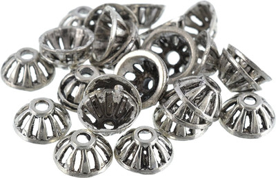 

AM Silver Bead caps antique finish for jewelry making design 10