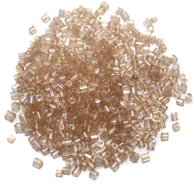 

Jaunty Beadsnfashion 2 Cut Seed Bugles Beads Light Purple Rainbow (100 Gm)