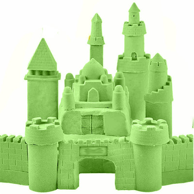 

Gixmo 350 Grams Green Color + 6 Castle Moulds Magic Kinetic Motion Sand For Boys & Girls Clay Replacement