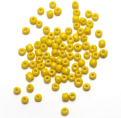 

Jaunty Beadsnfashion Seed Beads Opaque Yellow (100 Gm)