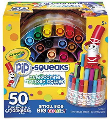 

Crayola Crayola 58-8750 Crayola Telescoping Pip-Squeaks Marker Tower, Assorted Colors, 50/Set