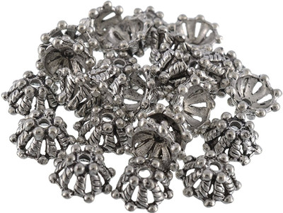 

AM Silver Bead caps antique finish for jewelry making design 15
