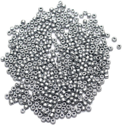 

Jaunty Beadsnfashion Metallic Seed Beads Grey (100 Gm)