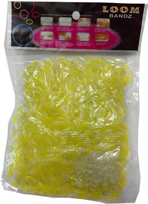 

Shatchi Shining Yellow 600 Loom Band Refill Kit Kids Arts Crafts Toys With S Clips & Hook, Birthday, Anniversary, Festival