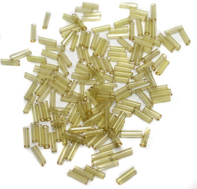 

Jaunty Beadsnfashion Seed Bugles Beads Light Yellow (100 Gm)