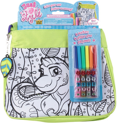 

Wild Republic DIY Purses Decorate Your Own T-Rex / Triceratops Green