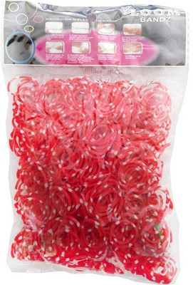 

Shatchi Polka Dot Red 600 Loom Band Refill Kit Kids Arts Crafts Toys With S Clips & Hook, Birthday, Anniversary, Festival