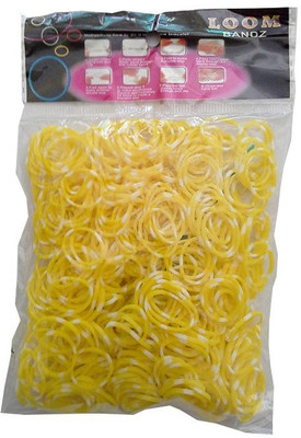 

Shatchi Polka Dot Yellow 600 Loom Band Refill Kit Kids Arts Crafts Toys With S Clips & Hook, Birthday, Anniversary, Festival