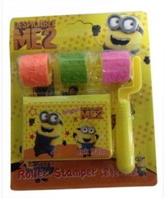 

Funcart Yellow Cartoon Roller stamp pad ( 3 designs in one)
