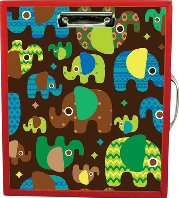 

Enigmatic Woodworks Wooden Art Box - Elephant Theme(Red)