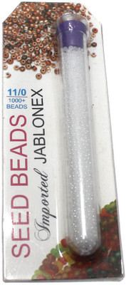 

Jaunty Beadsnfashion Imported Jablonex Seed Beads Ceylonese White