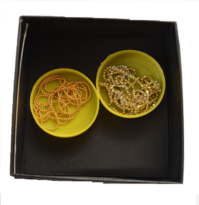 

ecaart Gold Finished Ball chain/Single row stone lace for all type of jewellery making