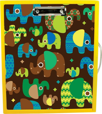 

Enigmatic Woodworks Wooden Art Box - Elephant Theme(Yellow)