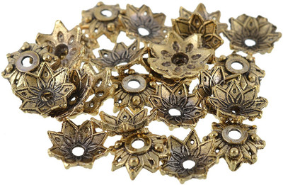 

AM Gold Bead caps antique finish for jewelry making design 8