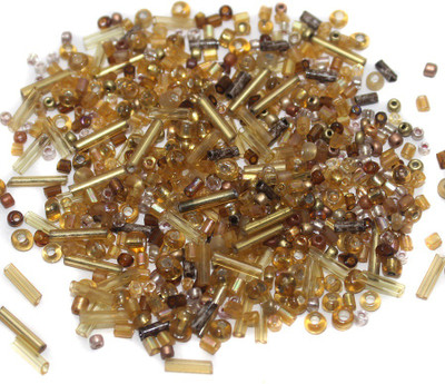 

Jaunty Beadsnfashion Seed Beads Brown Assorted (100 Gm)