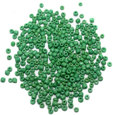 

Jaunty Beadsnfashion Seed Beads Opaque Green (100 Gm)