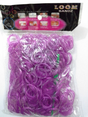 

Shatchi 600 Purple Glow In Dark Loom Band Refill Kit Kids Toys Arts Crafts With S Clips & Hook,Gift For Birthday, Anniversary, Festival