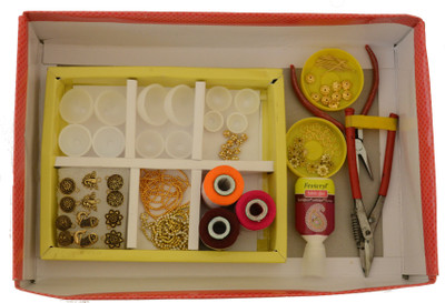 

ecaart Silk Thread Jhumkas Making Kit Full Kit