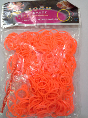 

Shatchi 600 Orange Loom Band Refill Art Craft Kit Toys With S Clips & Hook, Special Gift For Birthday,Anniversary,Festival
