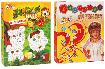 

Awals PACK OF 2 JUNGLE FEVER MASK PAINTING AND DAZZLING JEWELLERY