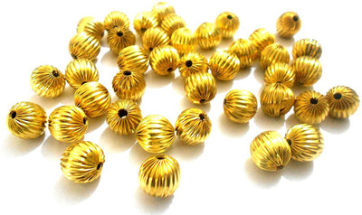 GOELX Acrylic metal finish gold beads for jewellery making