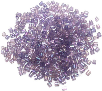 

Jaunty Beadsnfashion 2 Cut Seed Bugles Beads Violet Rainbow (100 Gm)