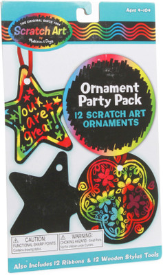 

Melissa & Doug Scratch Art Ornament Party Pack