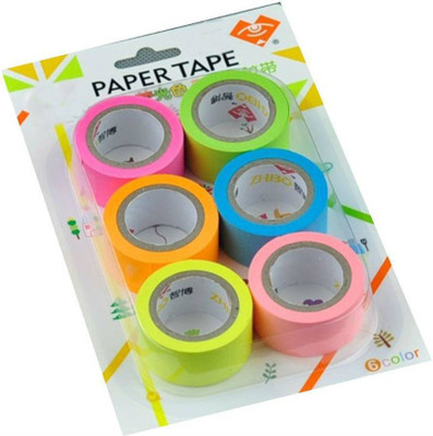 

PAPYRUS Neon Color Adhesive Paper Tape (Set of 6)
