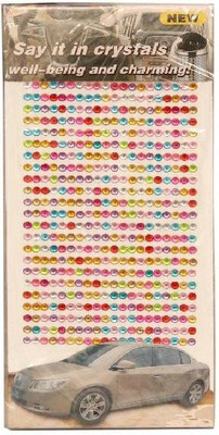 

Homeshopeez Art & Craft Crystals Style Stickers - Pack Of 12 Sheets