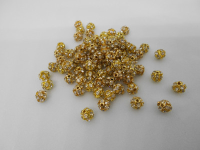 Naarilok White Stone Balls Gold Color