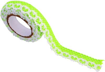 

Pigloo Adhesive Cloth Lace Tape Roll for Arts, Crafts and other Creative Projects, Color : Parrot Green