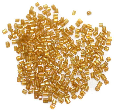 

Jaunty Beadsnfashion Seed Bugles Beads Brown Rainbow (100 Gm)