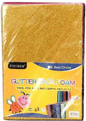 

Homeshopeez Art & Craft Glitter Foam Sheet - A4 Size-Pack of 10
