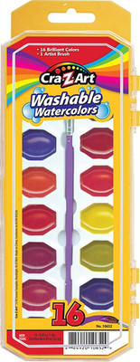 

Winning Moves 16ct Washable Watercolors w/ Brush, peggable tray - CraZArt