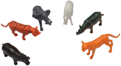 

AsianHobbyCrafts Wild type Plastic Animals Size 1.5 Inch"x 6 Pcs