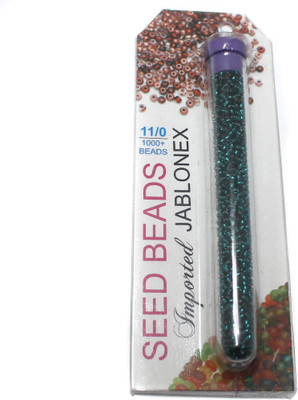 

Jaunty Beadsnfashion Imported Jablonex Seed Beads Silver Line Teal