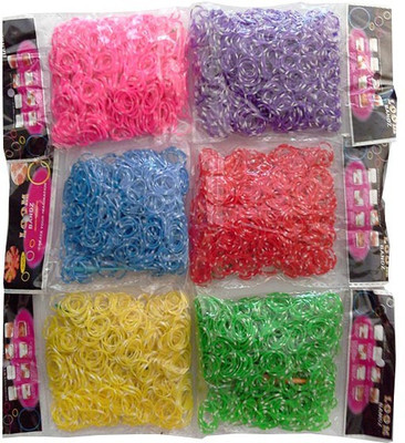 

Shatchi Polka Dot Assorted 3600 Loom Band Refill Kit Kids Arts Crafts Toys With S Clips & Hook, Birthday, Anniversary, Festival