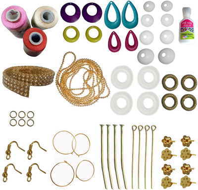 

RKB jewellery making mini kit with lightpink, lightsandal and red silk thread