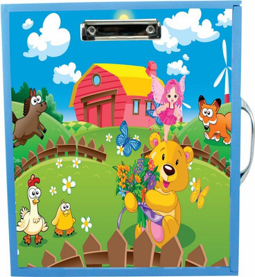 

Enigmatic Woodworks Wooden Art Box - Farm House Theme1(Blue)