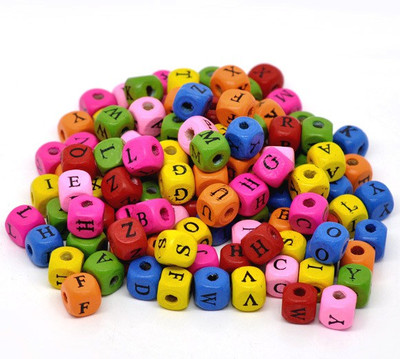 Dragon Wooden Alphabet Square Beads for all kind of jewellery making