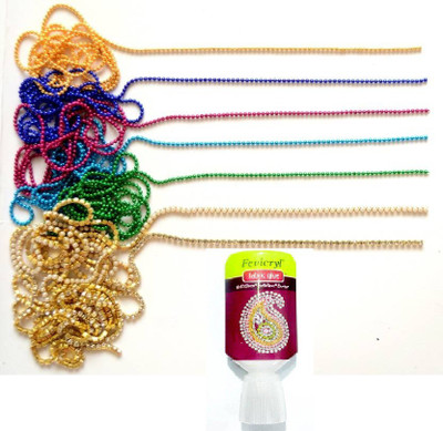 

vlv Color Ball chains/Stone Chain/Pearl Chain For Jewellery Making & Fabric glue
