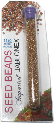 

Jaunty Beadsnfashion Imported Jablonex Seed Beads Silver Line Golden