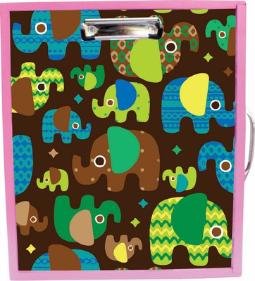 

Enigmatic Woodworks Wooden Art Box - Elephant Theme(Pink)