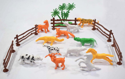

AsianHobbyCrafts Domestic Artificial Animals Size 1.5 Inch"x 18 Pcs