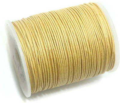 

Jaunty Beadsnfashion Jewellery Making Cotton Cord Golden 1 MM (100 Mtrs.)