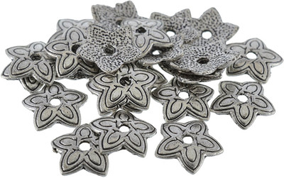

AM AM Silver Bead caps antique finish for jewelry making design 9