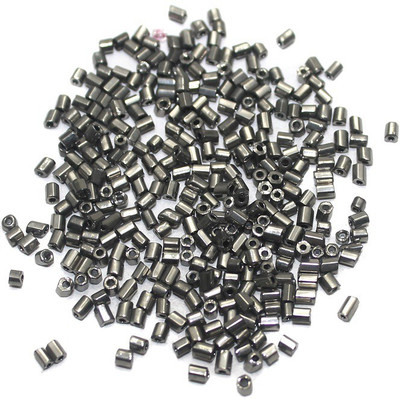 

Jaunty Beadsnfashion 2 Cut Metallic Silver Seed Bugles Beads (100 Gm)