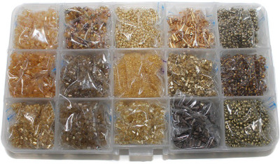 Jaunty Beadsnfashion Jewellery Making Seed Beads Shades Of Earthy Color Tones DIY Kit (15 Colors) Flipkart