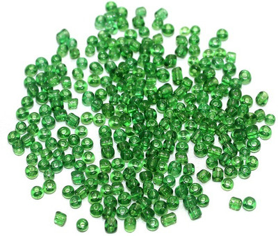 

Jaunty Beadsnfashion Seed Bugles Beads Green Trans (100 Gm)