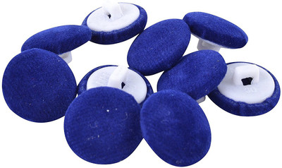 

AM Velvet Blue designer buttons for crafts/stitching/jewelry/artwork- pack of 10